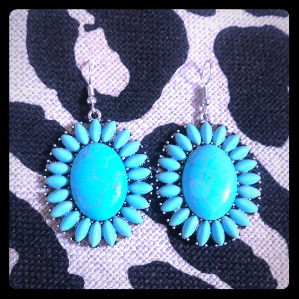 Brand new with tags - Faux turquoise earrings